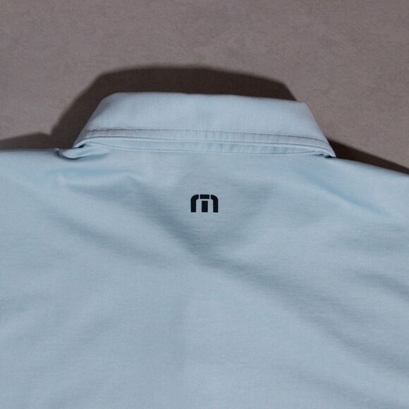 Travis Mathew Bauer Clean Ice Hockey Sticks Golf Polo Short Sleeve Men's Medium - Picture 8 of 8